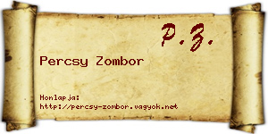 Percsy Zombor névjegykártya
